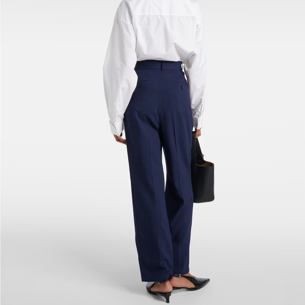 The Frankie Shop Pleated Bea Pants XS Midnight Blue NWT - Picture 3 of 11
